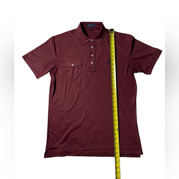 Peter millar Crown Crafted Golf Polo Men Medium Lake Nona Polka Dot Performance - Picture 4 of 5